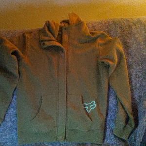 Woman's Fox, army green,  hoodie